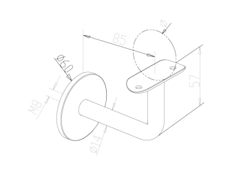 Handrail Brackets - Model 0511 CAD Drawing